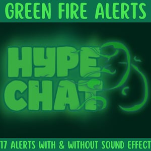 ANIMATED Twitch Alerts with Sound Effect | Green Fire