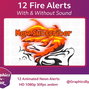 ANIMATED Fire Alerts | Twitch Streamer Alerts for OBS Streamlabs SLOBS