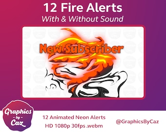 ANIMATED Fire Alerts | Twitch Streamer Alerts for OBS Streamlabs SLOBS