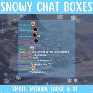 Verschneite Chat Boxen, Schneeflocke Animierte Overlays für Streamer & Twitch