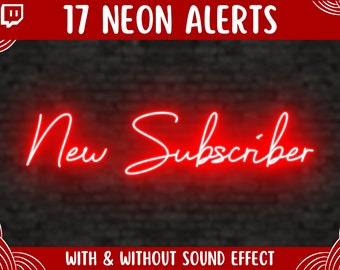 Animated Red Neon Sign Alerts | Twitch & Stream Overlay (.webm)