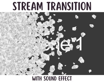 White Sakura Stinger Transition | Cherry Blossom Twitch streamer scene changer with sound effect