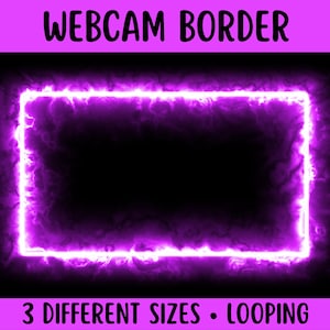 Purple Overlay Border | Animated Facecam Frames for Twitch and SLOBS / OBS