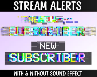 Glitch Stream Alerts | Spooky RGB Twitch Streamer Stinger for OBS Streamlabs SLOBS