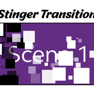 Blocks Stinger Transition | Black and white Squares Twitch Streamer Scene OBS Transition Streamlabs SLOBS transition