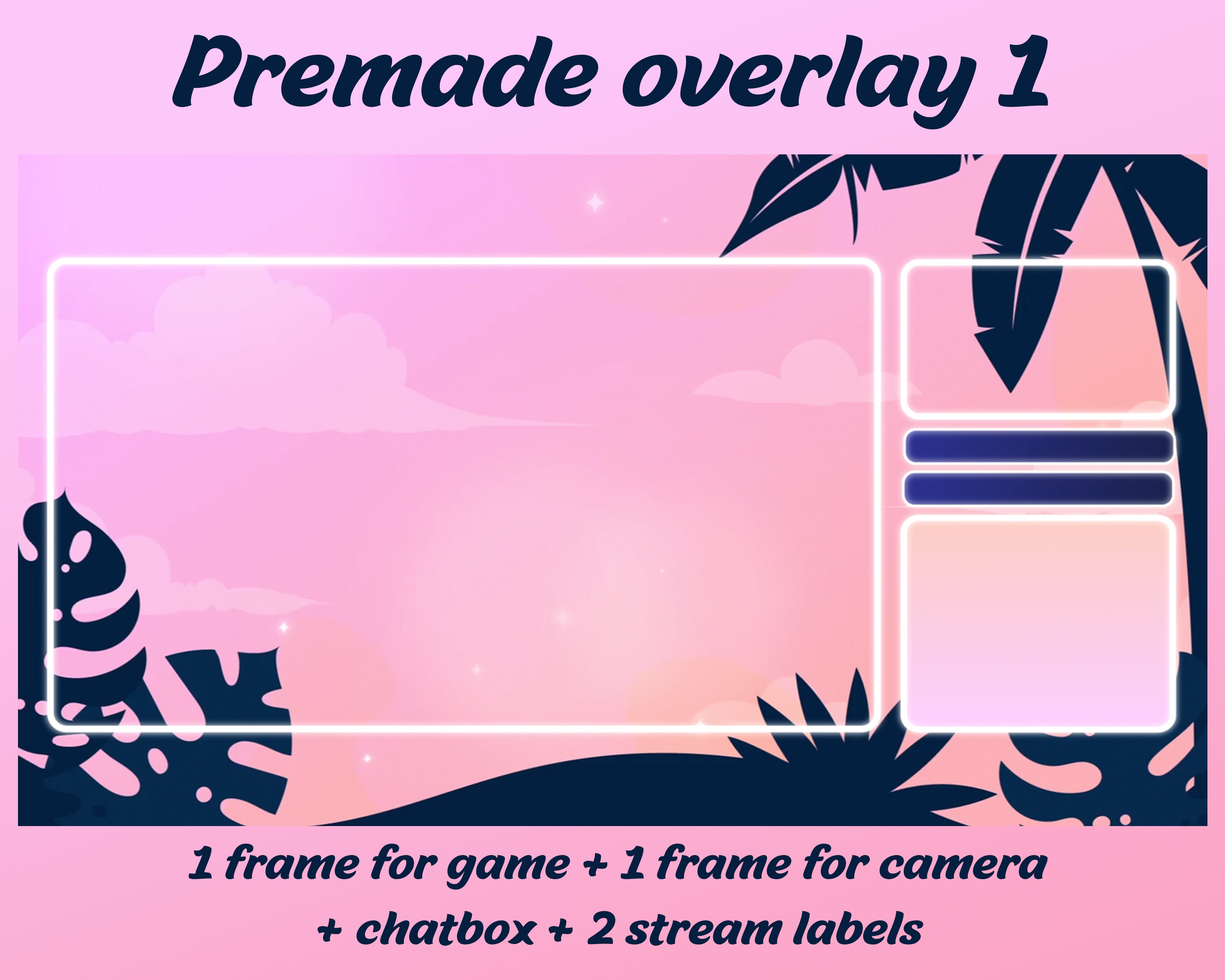 Paradise Dream Animated Streamer Package Premade Overlays Etsy