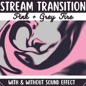 Pink + Grau Stinger Übergang | Animierter Feuer Twitch Stinger für alle Streamlabs Slobs