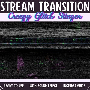 Transition effrayante Glitch Stinger | Streamer Stinger Spooky RGB Twitch pour OBS Streamlabs SLOBS