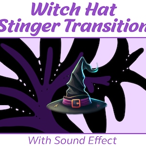 Witch&#39;s Hat Stinger Transition | Animated Twitch Streamer Stinger for OBS Streamlabs SLOBS