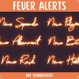Deutsch Fire Animated Alerts for Twitch Stream | Flames & Fire Deutsch Alerts