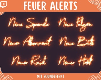 Deutsch Fire Animated Twitch Alerts | Flames Theme