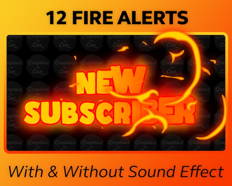 ANIMATED Twitch Alerts With Sound Effect Fiery Flame Twitch Streamer