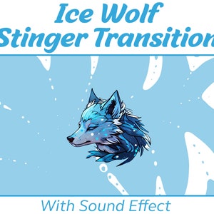 Ice Wolf Stinger Transition | Animated Twitch Streamer Stinger for OBS Streamlabs SLOBS