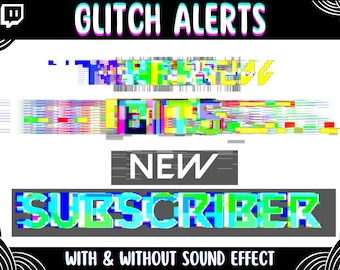 Glitch Stream Alerts | Spooky RGB Twitch Streamer Stinger for OBS Streamlabs SLOBS