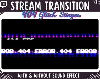 Spooky Glitch Stinger Transition | Creepy Error Twitch Streamer Stinger for OBS Streamlabs SLOBS