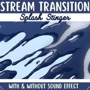 Dark Water Twitch Stinger Übergang | Water & Ocean Splash Streamer für OBS Streamlabs SLOBS