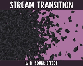 Black Petal Stinger Transition | Gothic Twitch streamer scene changer with sound effect