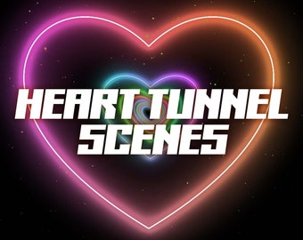 Heart Tunnel Scenes | Pastel Rainbow Animated HD Looping Scenes for Streamers & Twitch