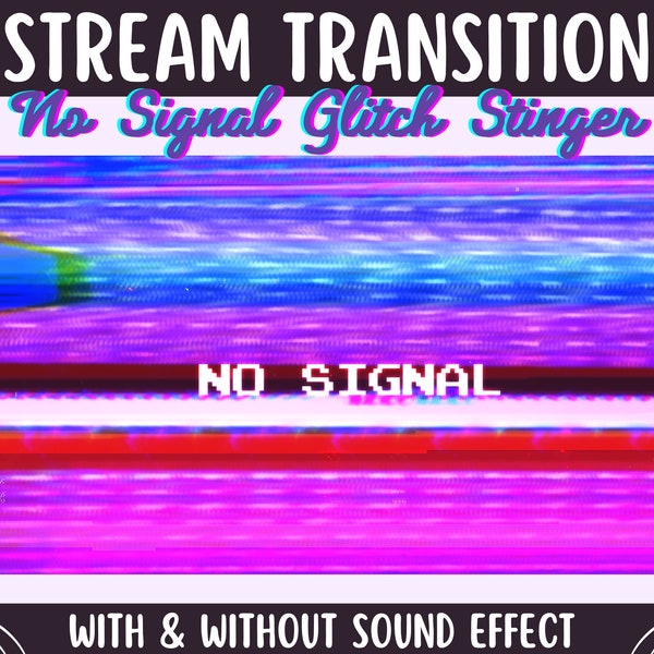 Glitch Stinger Transition | Creepy horror RGB old tv twitch streamer stinger for obs streamlabs slobs