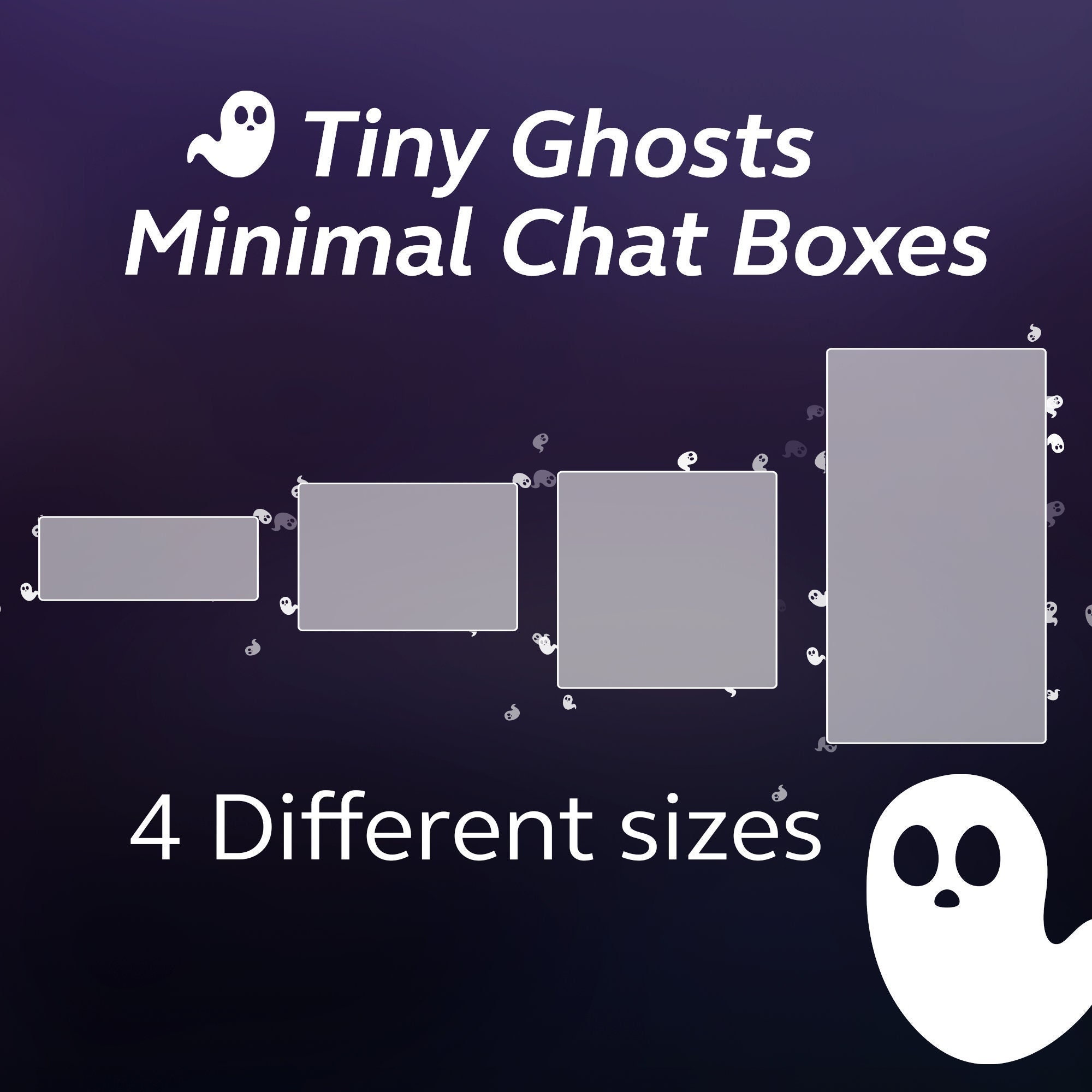 Cute Ghost Twitch Chat Boxes | Animated Halloween Chat Overlays for Streamers & Twitch