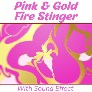 Pink & Gold Feuerstachel Übergang | Animierter Twitch Streamer Stinger für OBS Streamlabs SLOBS