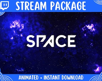 Cosmic Animated Twitch Stream Package | Galaxy Nebula Overlay (Digital Download)