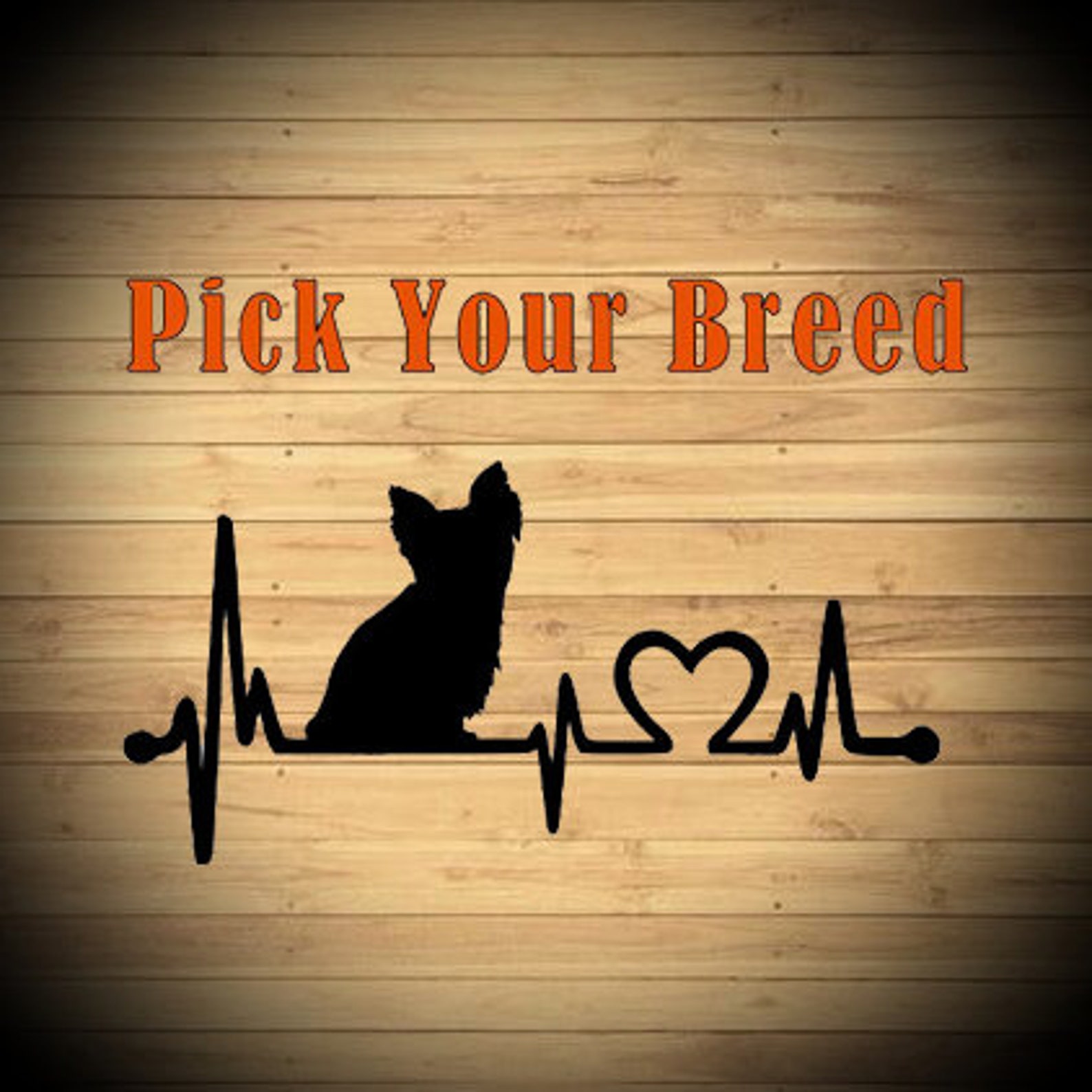 Dog Heartbeat Vinyl 5 Decals Etsy