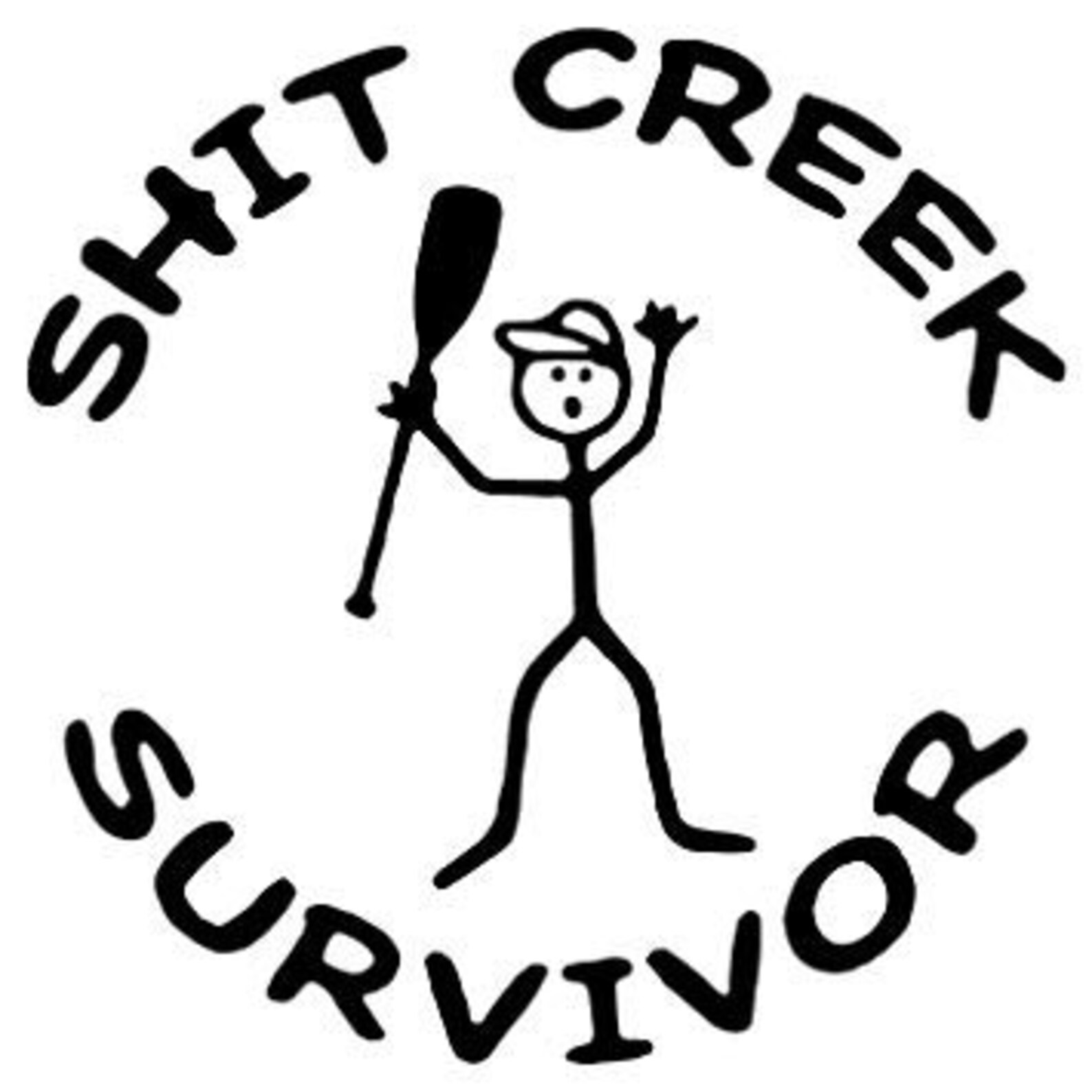 Shit Creek canoe kayak Vinyl 5 Decals Etsy