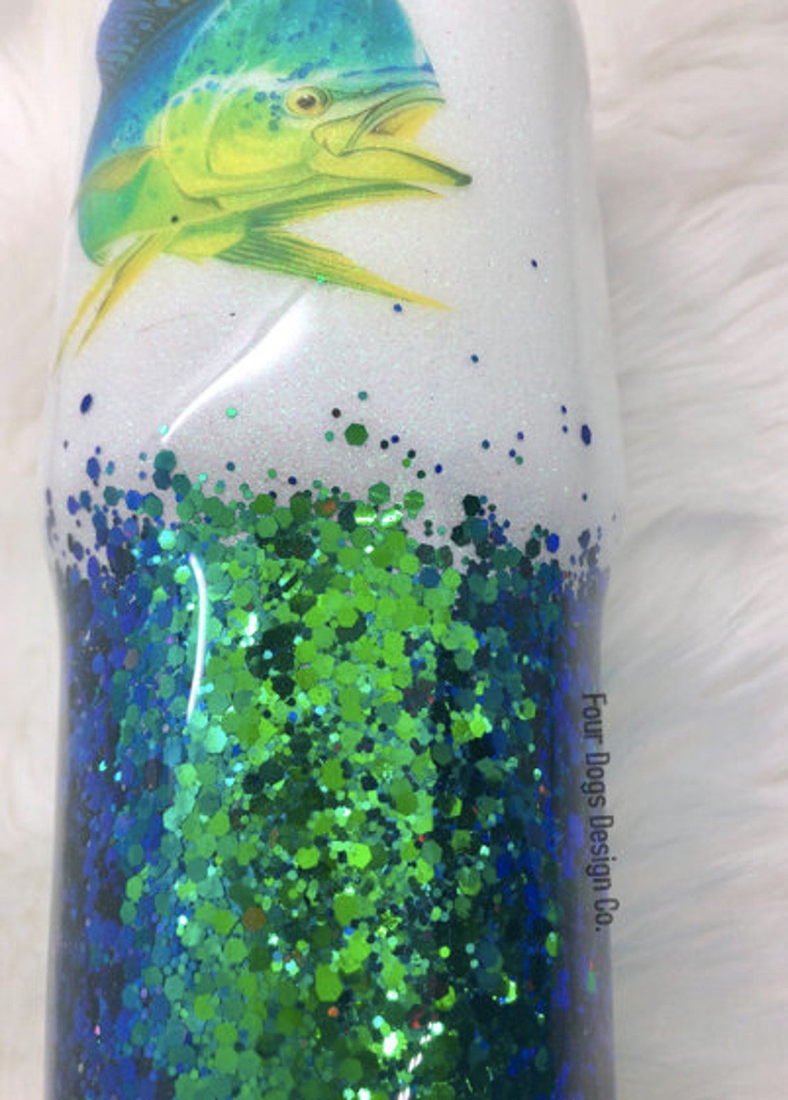 Mahi Mahi glitter tumbler color changing glitter tumbler Etsy