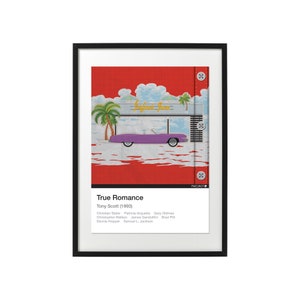 Je bent zo cool, je bent zo cool, je bent zo cool. - True Romance A3 Poster Print - Minimalistische art print, film prints, film poster.