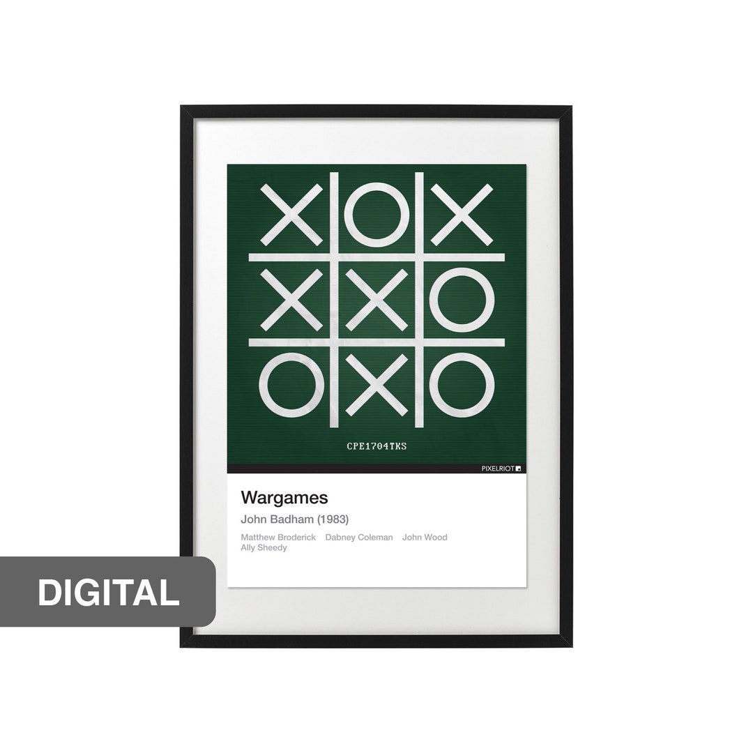 Shall We Play a Game? - Wargames A3 Poster Print - Minimalist Art Print