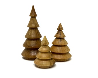 Set of three Christmas trees.