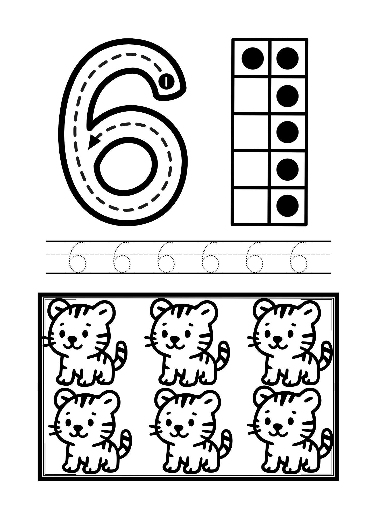 Simple Numbers Formation Worksheets. Learn to Write Pages for Younger ...