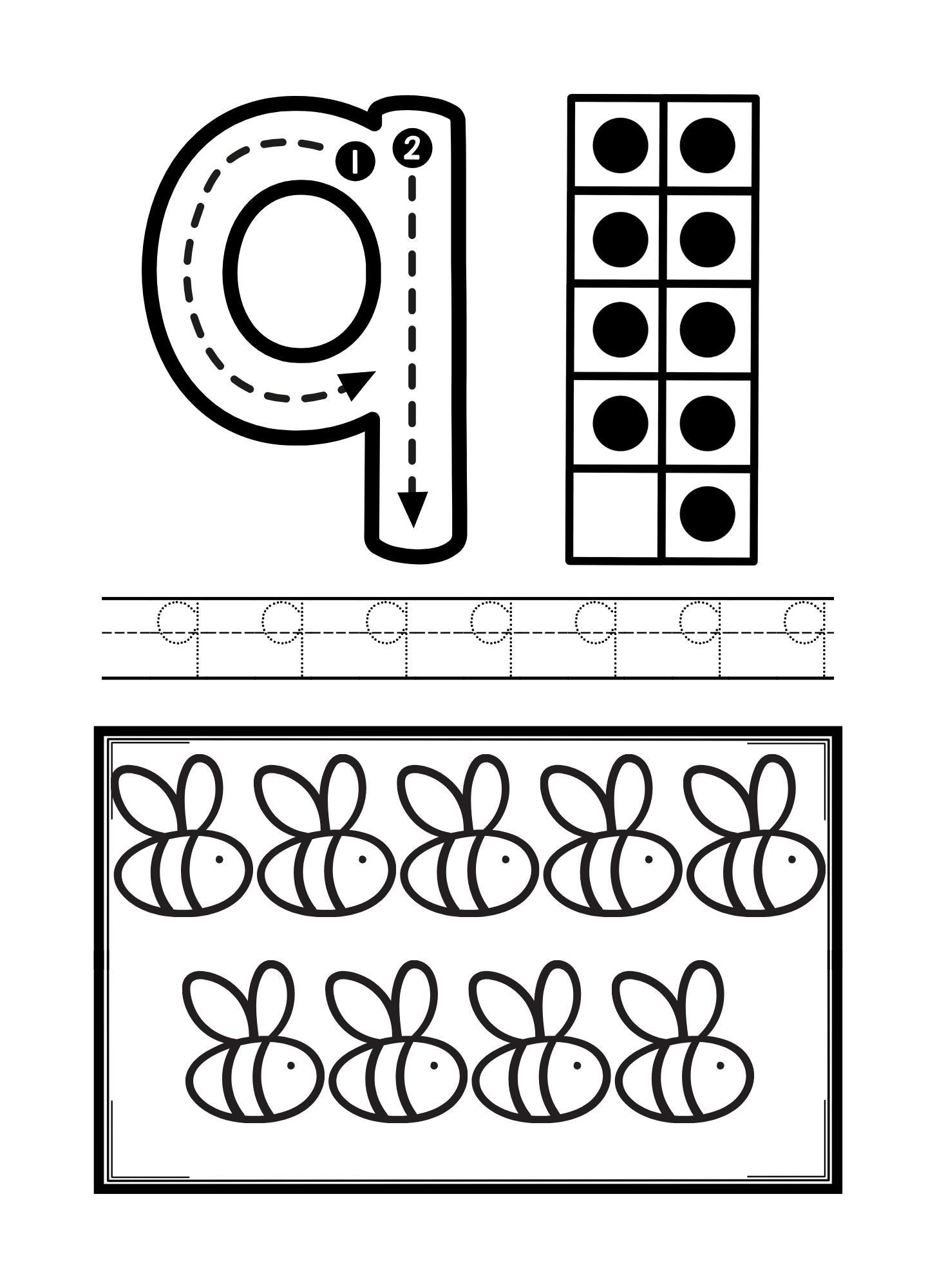 Simple Numbers Formation Worksheets. Learn to Write Pages for Younger ...