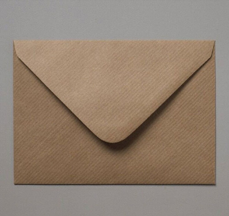 Brown Ribbed Kraft Invitation/Card Envelopes A5/A6 Etsy