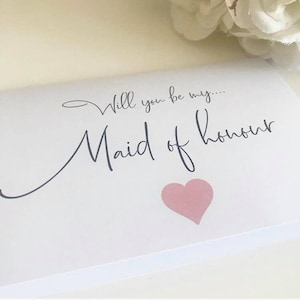 Will you be my Maid of Honour? Card - Bridal Party, Bridesmaids, Maid of Honour, Surprise Cards, PDF or Prints