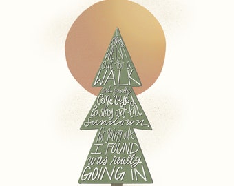 John Muir Quote - avventura, escursioni, natura, alberi - Instand scaricare