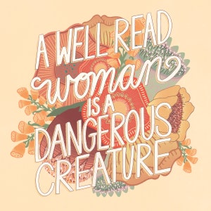 Well Read Woman, Books, Book Lover - Digital Download