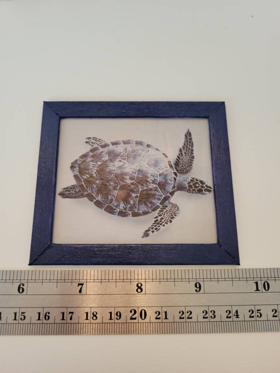 NEW Sea Turtle Framed Art Beach Ocean Turtle Etsy