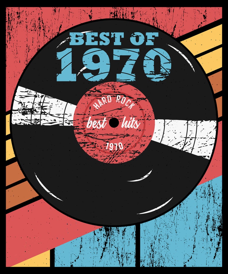 Download Vintage Best Of 1970 svg 50th Birthday svg Vinyl Record | Etsy