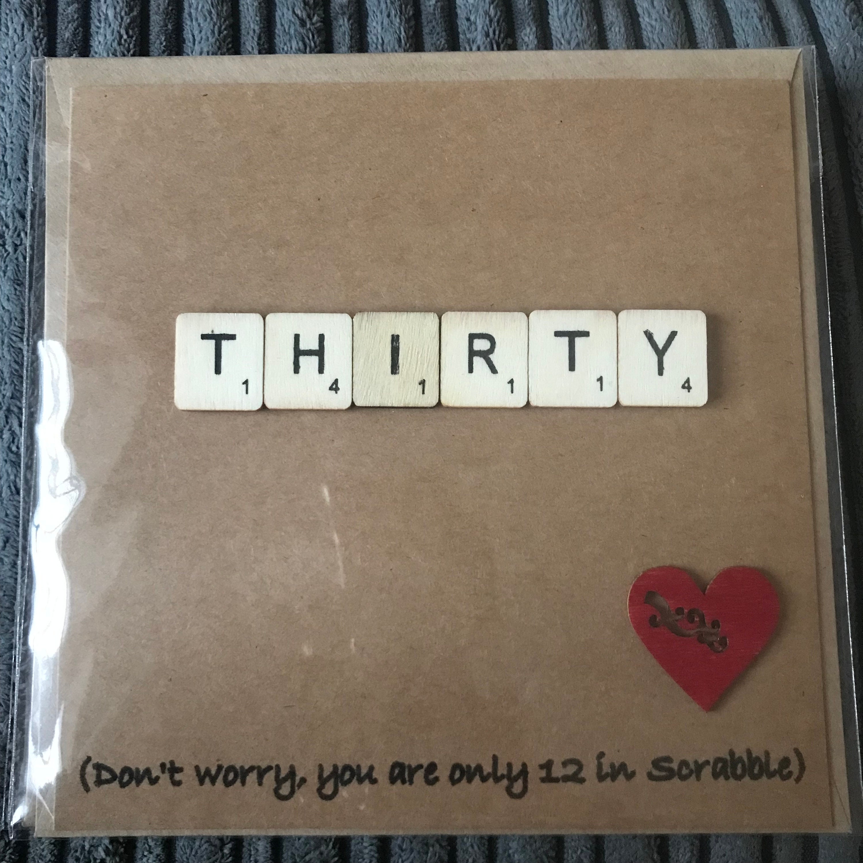 Tarjeta de cumpleaños Scrabble Tile | Etsy