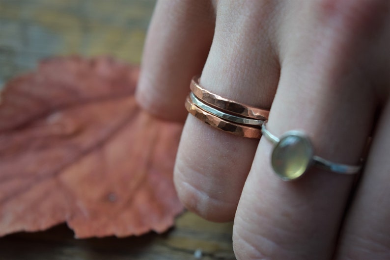 Handmade 14G Copper Stackable Rings | Etsy