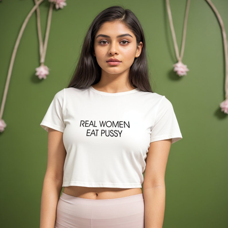 Real Women Eat Pussy Crop Tee image 1