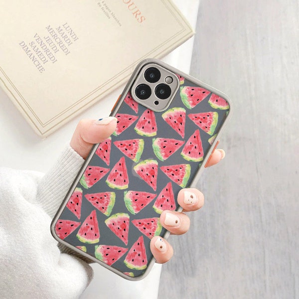 Watermelon clear case iPhone 12 Pro Max iPhone 11 Pro bumper frame case iPhone 12 Mini iPhone xr iPhone XS Max iPhone 8 iPhone SE 2020 fli12