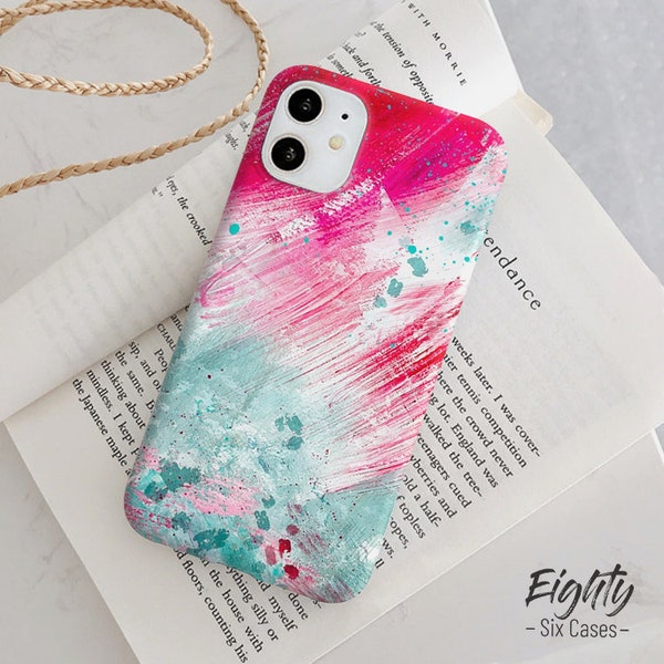 Fuchsia green art for Samsung Galaxy S20 Plus S10 lite Plus Samsung A51 A40 A20e A70 case Note 10 20 9 8 case S9 S8 S7 case J8 J7 J6 es18