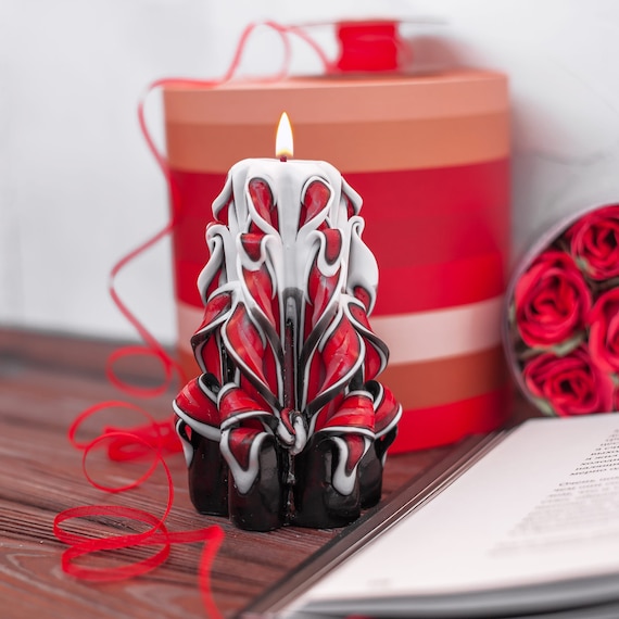 Custom taper candle Hand carved candles by Size 5/12 Etsy