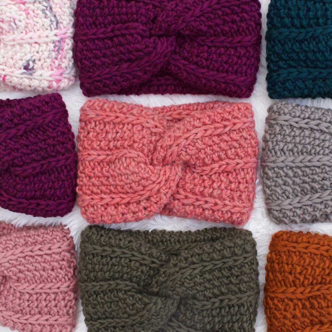 Wool Ear Warmer Peruvian Wool Headband Hand Knit Ear Etsy