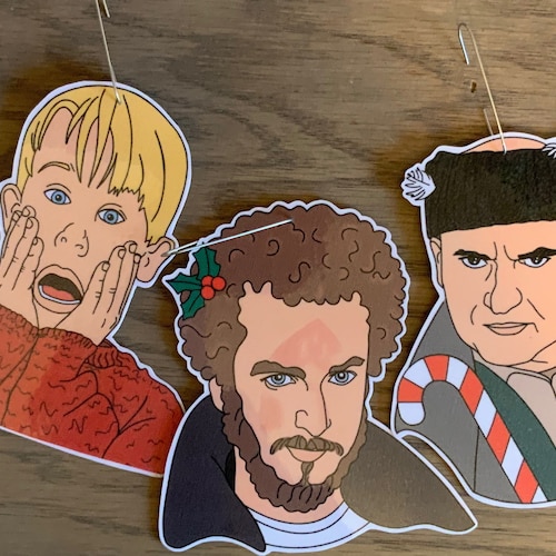 Wet Bandits Home Alone Christmas Ornament Hand Drawn Wood Etsy