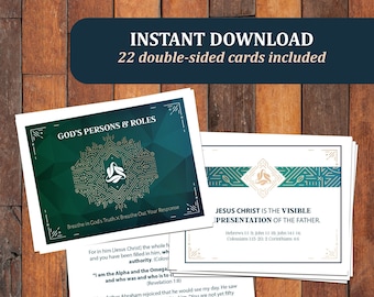 God's Person & Roles - Scripture Flash Cards
