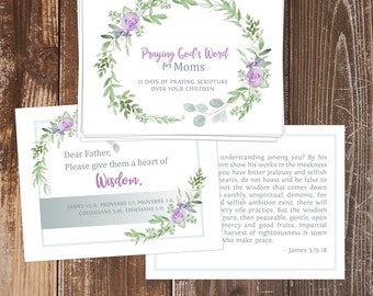 Praying God's Word for Your Children - Scripture Flash Cards - KJV - ESV